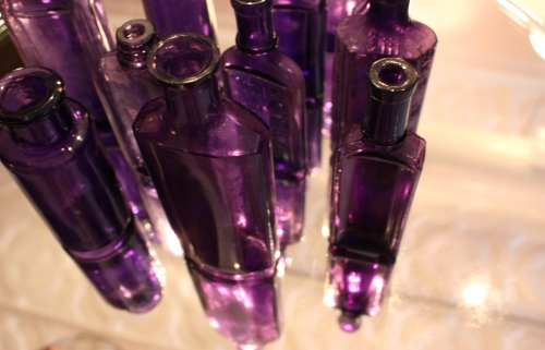 Purple bottles at a new store on Clark called Brimfield. 